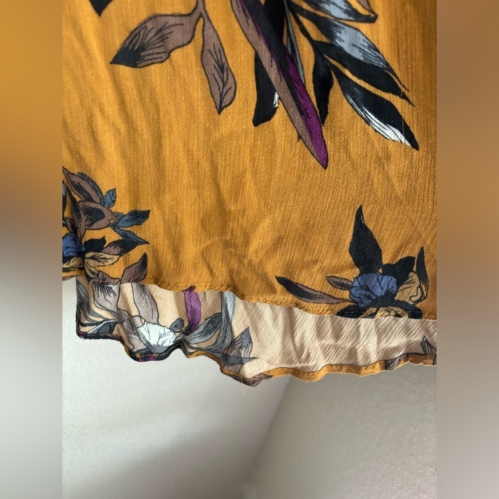 Free People Amber Floral Tree Swing Balloon Sleeve Boho Tunic Mini Dress XS - Picture 9 of 12